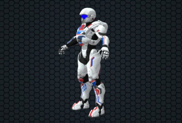 宇航员 星际 科幻机器人 机甲战士 铠甲士兵 未来人类 钢铁铠甲 盔甲套装3d角色模型插图2