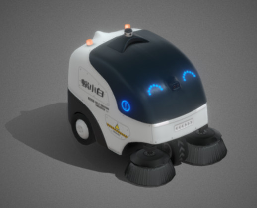 蜗小白自动清扫机器人3d模型插图