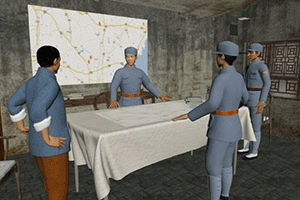 八路军指挥部军事战略会议讨论3d动画模型插图