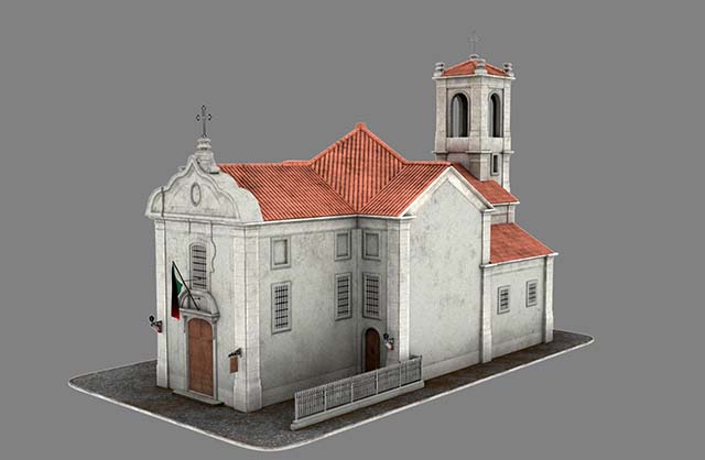 基督教教堂建筑3dmax模型插图