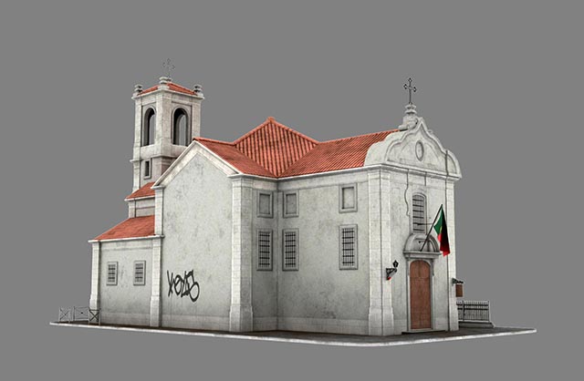 基督教教堂建筑3dmax模型插图1