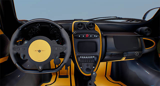 Pagani Huayra-BC赛车帕加尼橙色超级跑车3d模型插图3
