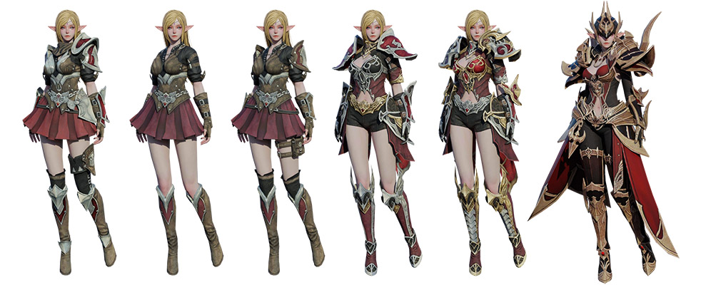 女战士 女精灵 弓箭手 铠甲 中世纪精灵 幻想角色 美女 长腿美女3d模型插图