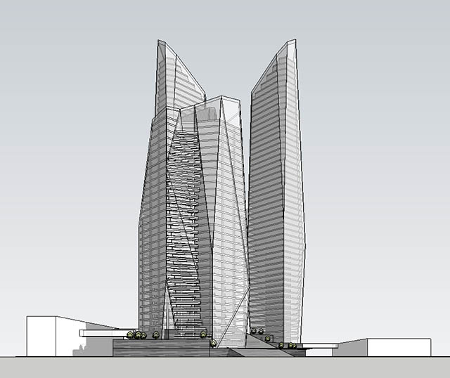 超高层办公楼设计SketchUp模型插图