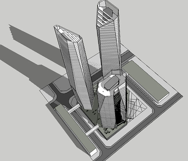 超高层办公楼设计SketchUp模型插图1