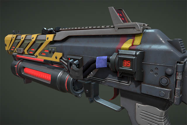 PP Energy Bizon能量武器枪3d模型插图