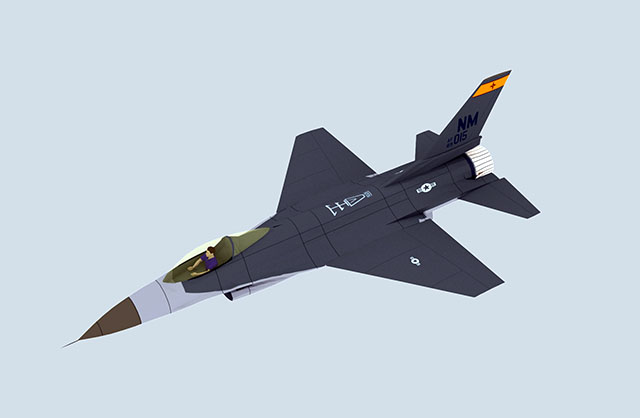 美国f16战斗机CG模型插图