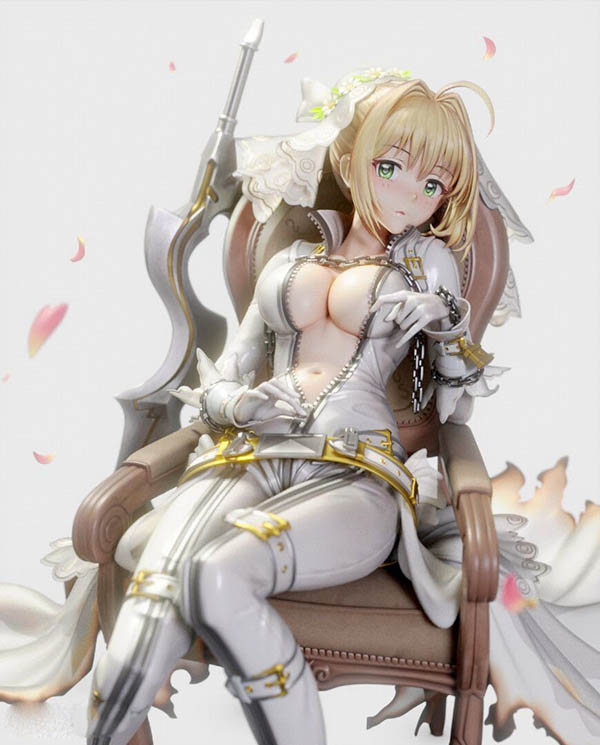 saber_bride_二次元美少女战士3d模型插图