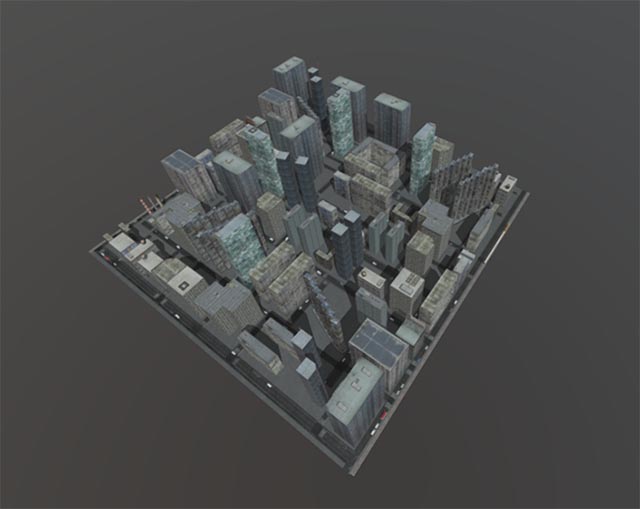 城市建筑背景素材3d模型插图