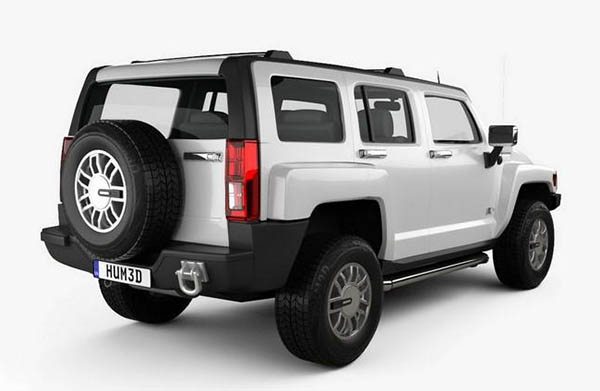 Hummer H3 2010 3D Model插图2