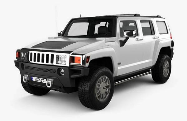 Hummer H3 2010 3D Model插图