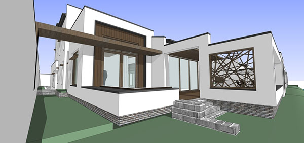 新中式风格两层别墅住宅sketchup模型插图