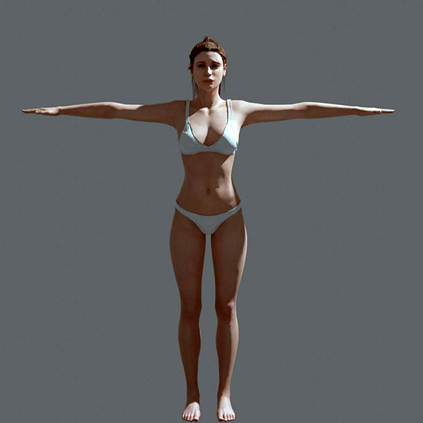 人类女性3D模型文件插图1