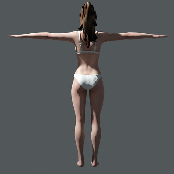 人类女性3D模型文件插图2