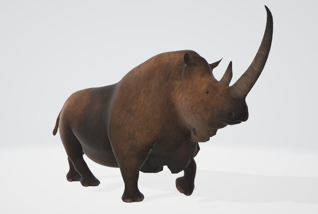 Woolly Rhino长毛犀牛3d模型插图