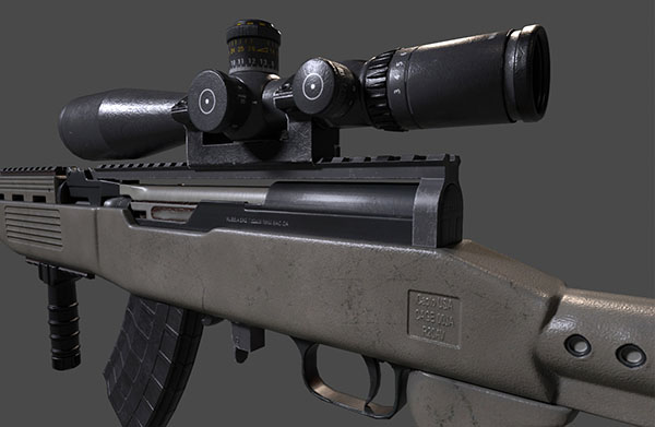 SKS自动步枪 sks 绝地求生武器 吃鸡 pbr 高质量次世代模型插图
