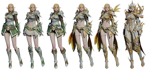 女精灵游戏角色装备等级升级含多套游戏皮肤模型插图