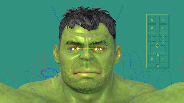 hulk_rig_v01.7绿巨人maya绑定模型插图