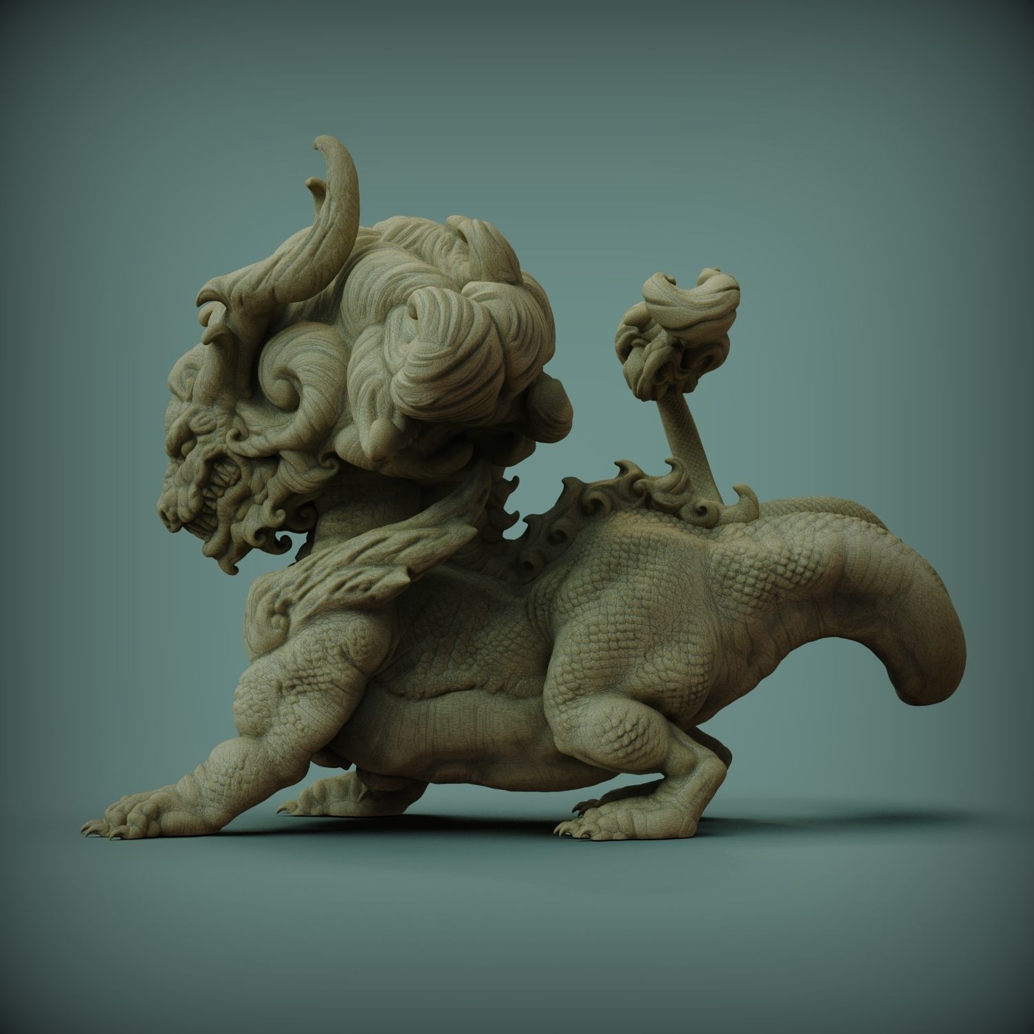 麒麟 神兽 门狮 坐骑 怪物雕像插图1