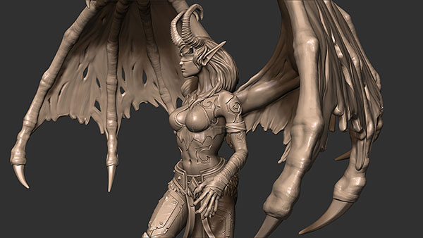 恶魔猎人魔兽世界粉丝3D打印模型插图