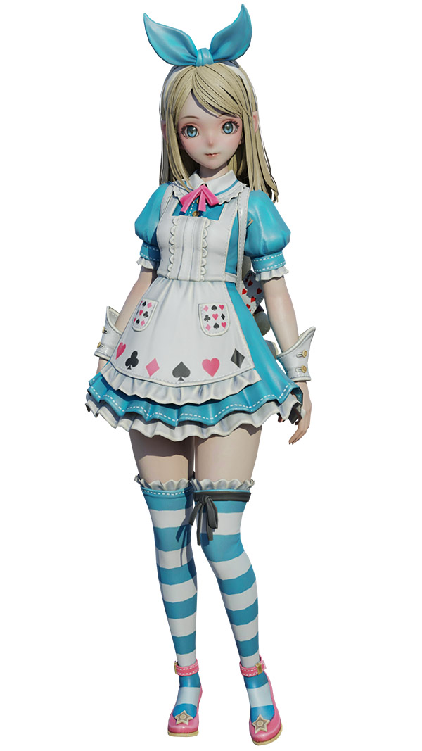 Dwarf_Alice_v1.0_2.79可爱的小萝莉女仆装游戏皮肤3d模型插图