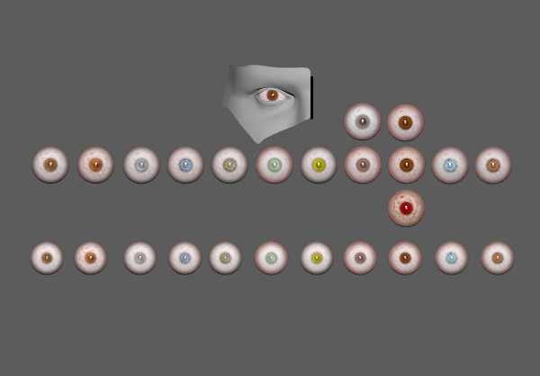 人类各种材质的眼睛眼球模型合集+眼珠动画maya模型插图1