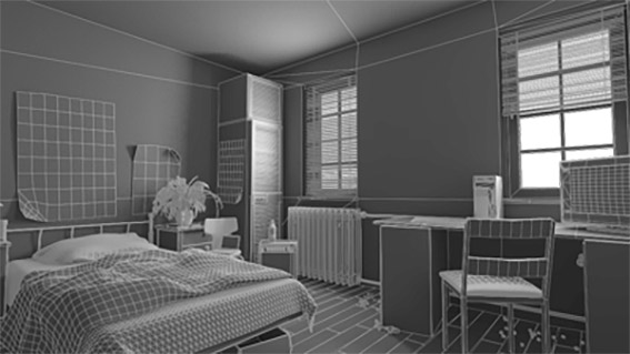 精致的卧室房间室内场景maya模型下载插图3