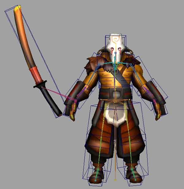 Juggernaut_model戴面具的武士maya绑定角色模型插图