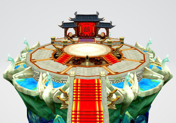次世代场景 古风 仙侠 结婚天空岛3d游戏模型插图1