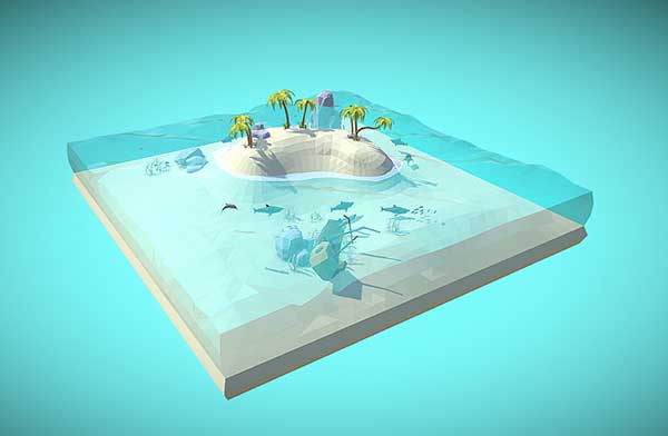 low-poly-island海岛模型插图