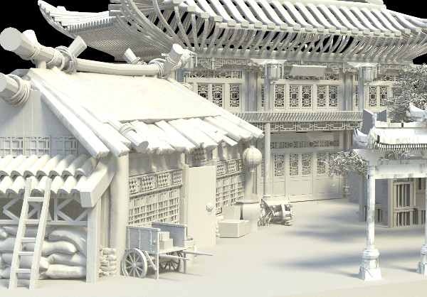 中式园林古建筑苏州景观建筑maya模型插图3