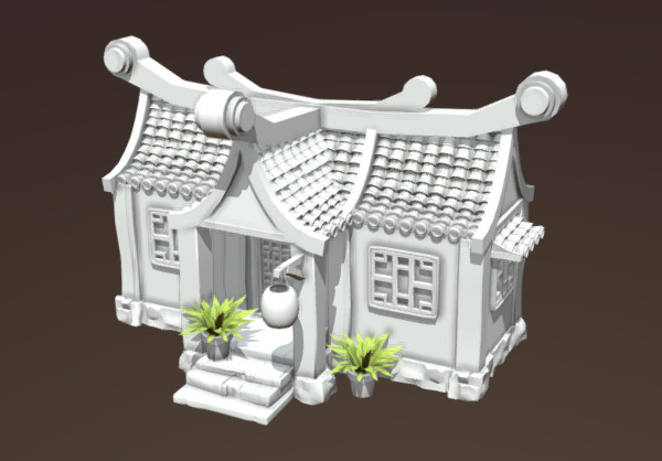 Q版建筑游戏模型插图