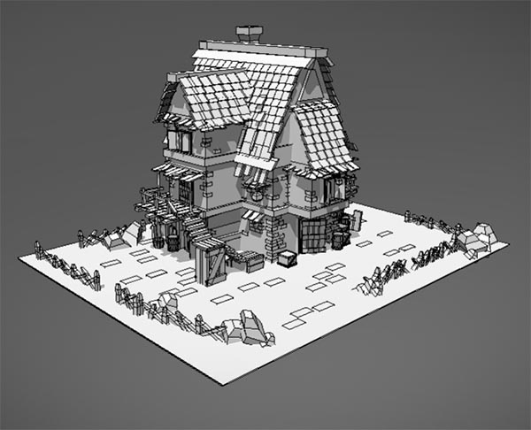 中世纪房屋建模插图1