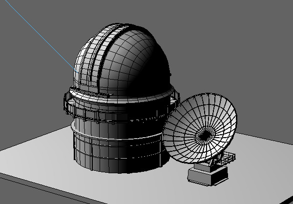 天文台 信号塔 雷达军用卫星 通信设施3dsmax模型插图1