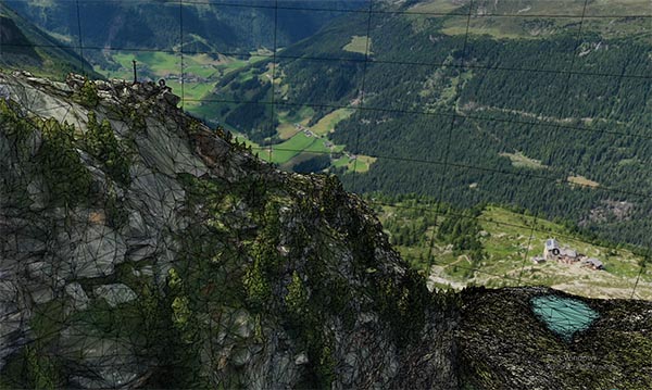 山脉 山谷 悬崖 山峰 自然场景模型插图1