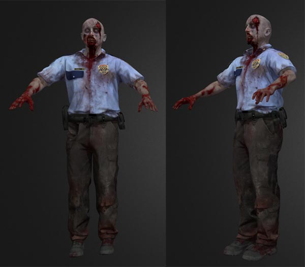 生化危机2 Resident Evil 2 Remake Zombie Policer Original Rig僵尸警察原装备3d模型插图1
