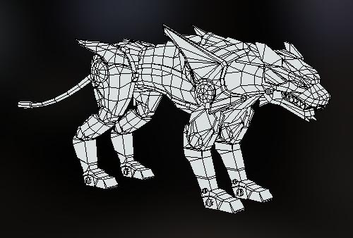 机械黑豹机器狗科幻角色3d模型插图2