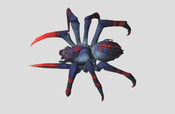 毒蜘蛛手绘风格blender模型插图1