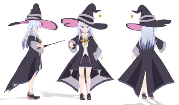 elaina-wandering-witch-vrchatquest-avatar流浪女巫3d模型插图