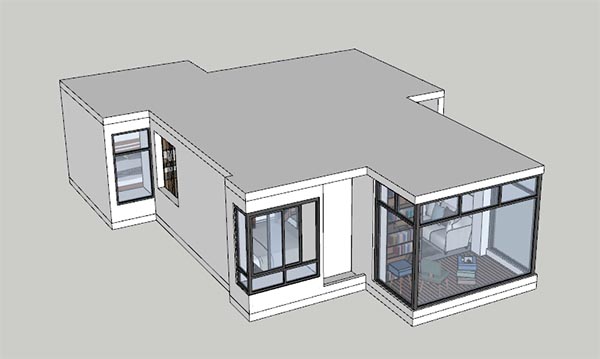 大三居室内住宅空间设计SketchUp模型插图1