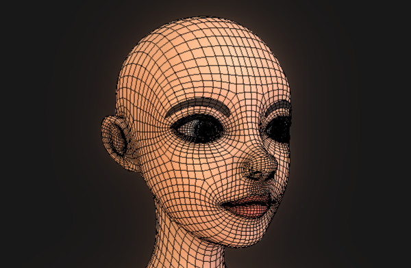 动漫人物基础女性人体3d模型插图