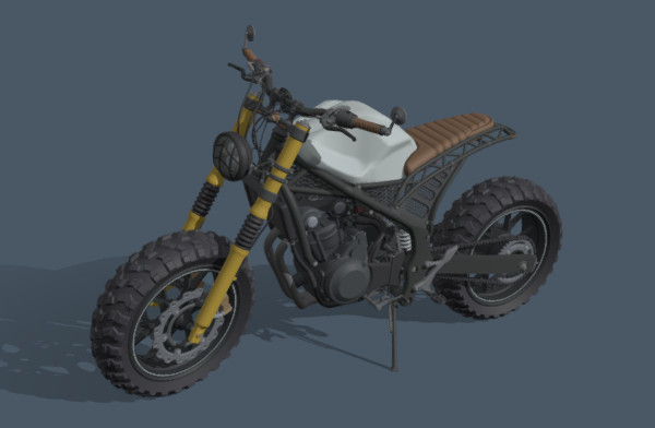 本田 CB500f摩托车3d模型插图