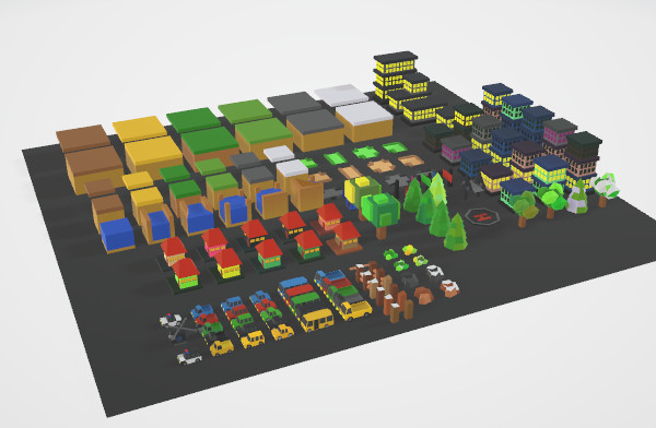 low poly城市模型资源包插图