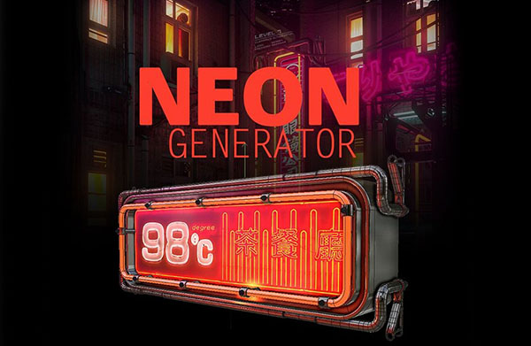 C4D霓虹灯标识牌预设模型 Neon generator插图