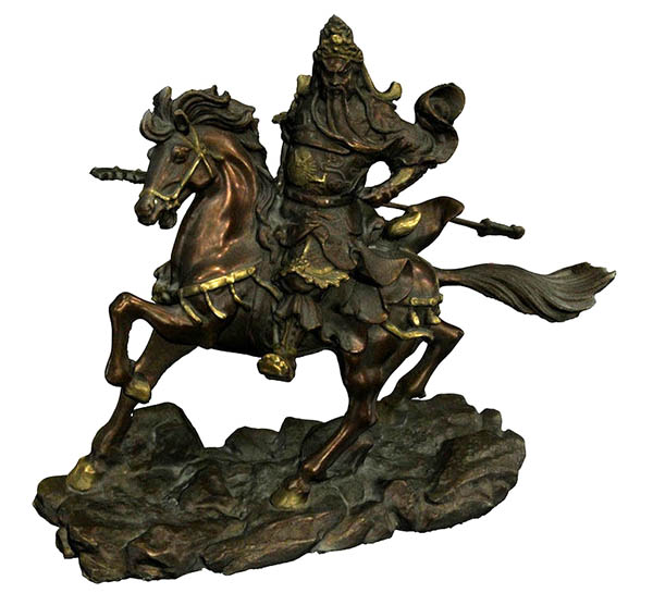 古代人物3D模型：关公骑马雕塑模型(C4D_Max)插图