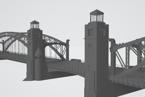 欧式现在铁架桥设计3d模型插图2