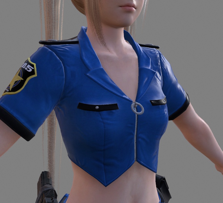 DOA5角色模型_玛丽罗斯_警服插图2