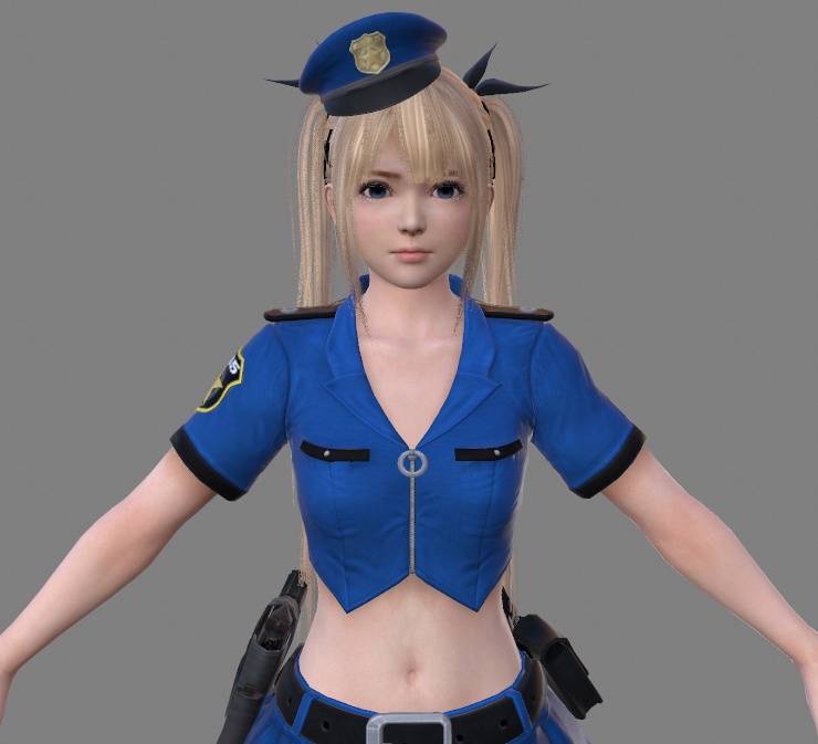 DOA5角色模型_玛丽罗斯_警服插图