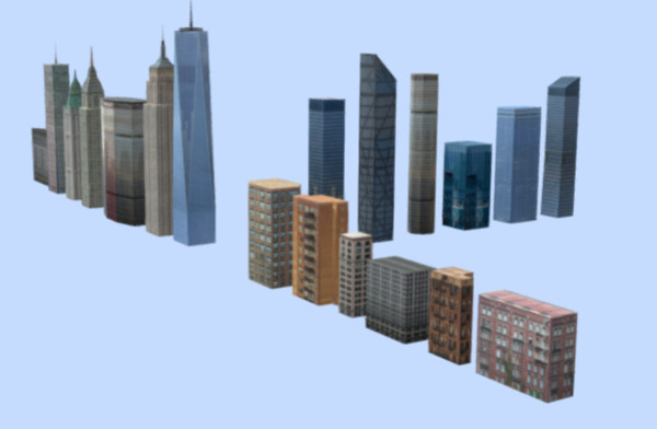 高层建筑城市配景建筑3d模型插图1