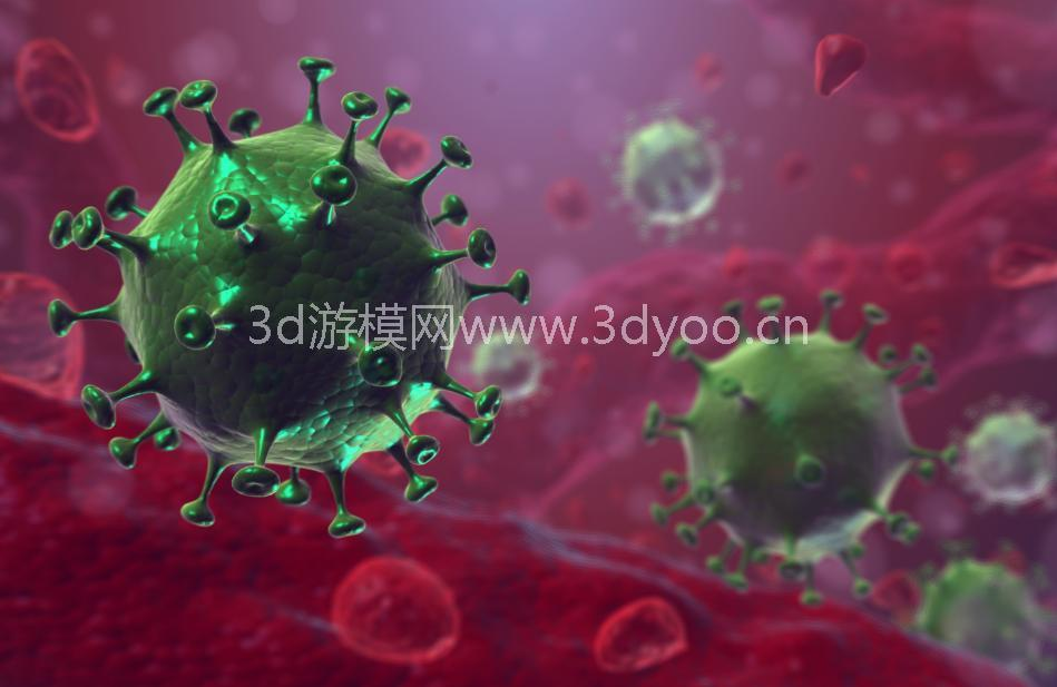 新冠病毒2019新型冠状病毒 2019-nCoV 免费3D模型插图